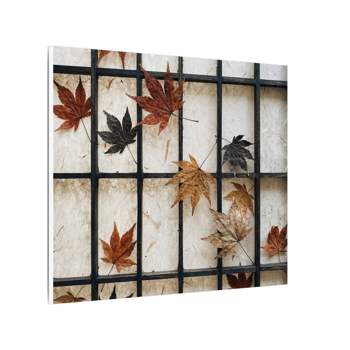 Japandi Shoji Screen in Overcast | Texture Canvas Art