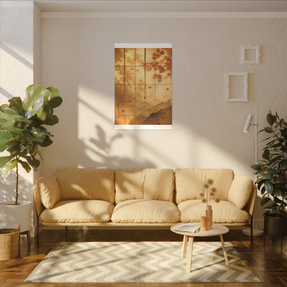 Shoji Screen Texture Canvas Art | Earthy Japandi Art