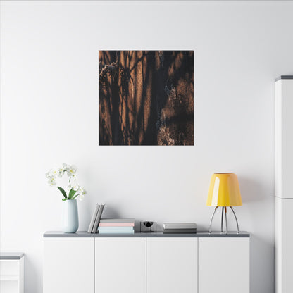 Golden Hour Shadow Play Canvas Art - Dark Japandi Fukinsei