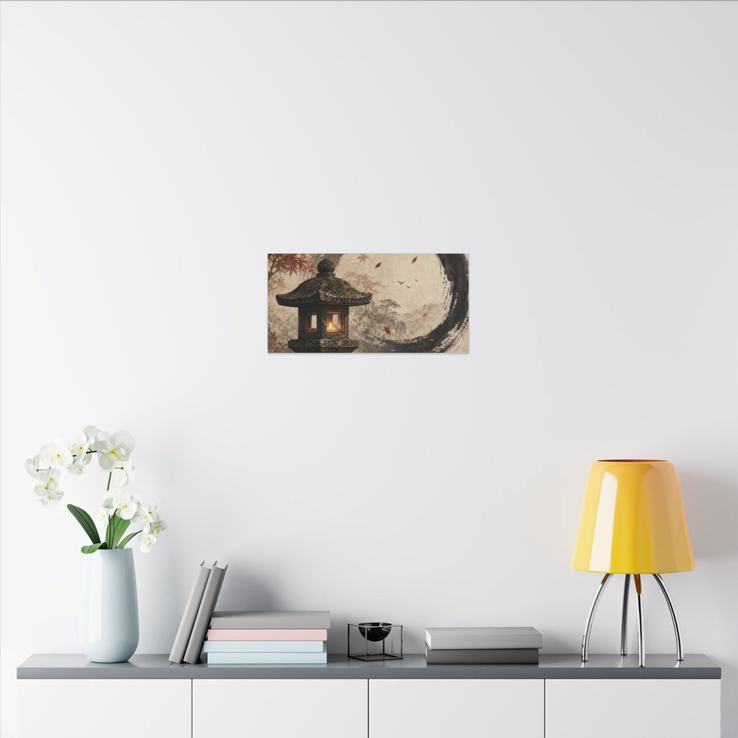 Ma Stone Lantern Canvas Art - Zen Enso