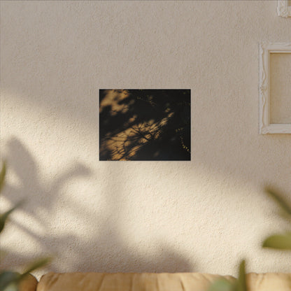 Moody Shadow Play Canvas Art - Moody Minimal Dark Japandi