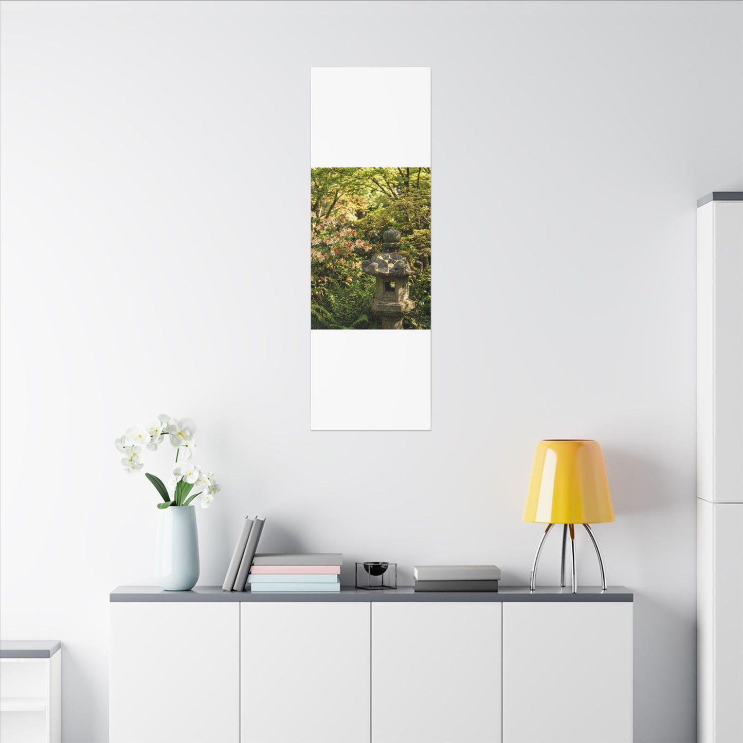 Spring Stone Lantern Gold Repair Canvas Art | Beautiful Decor