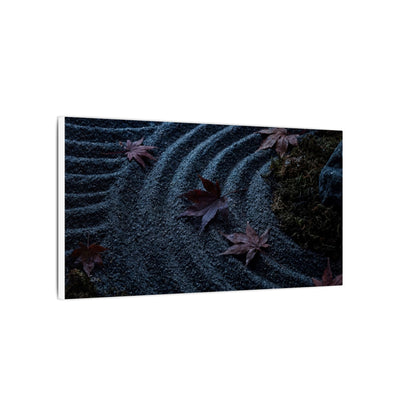 Rock Garden Canvas Art | Autumn Dark Japandi Dark Texture Art