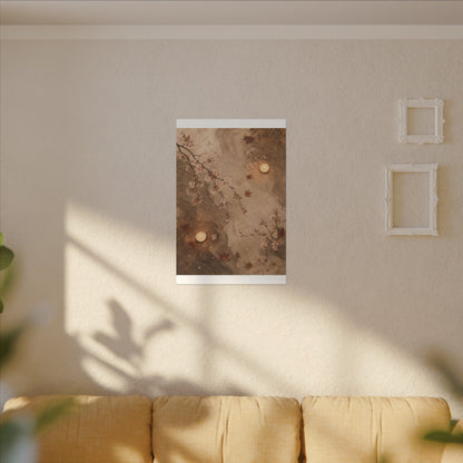 Cherry Blossom Canvas Art | Autumn Japandi Japanese Pattern Art
