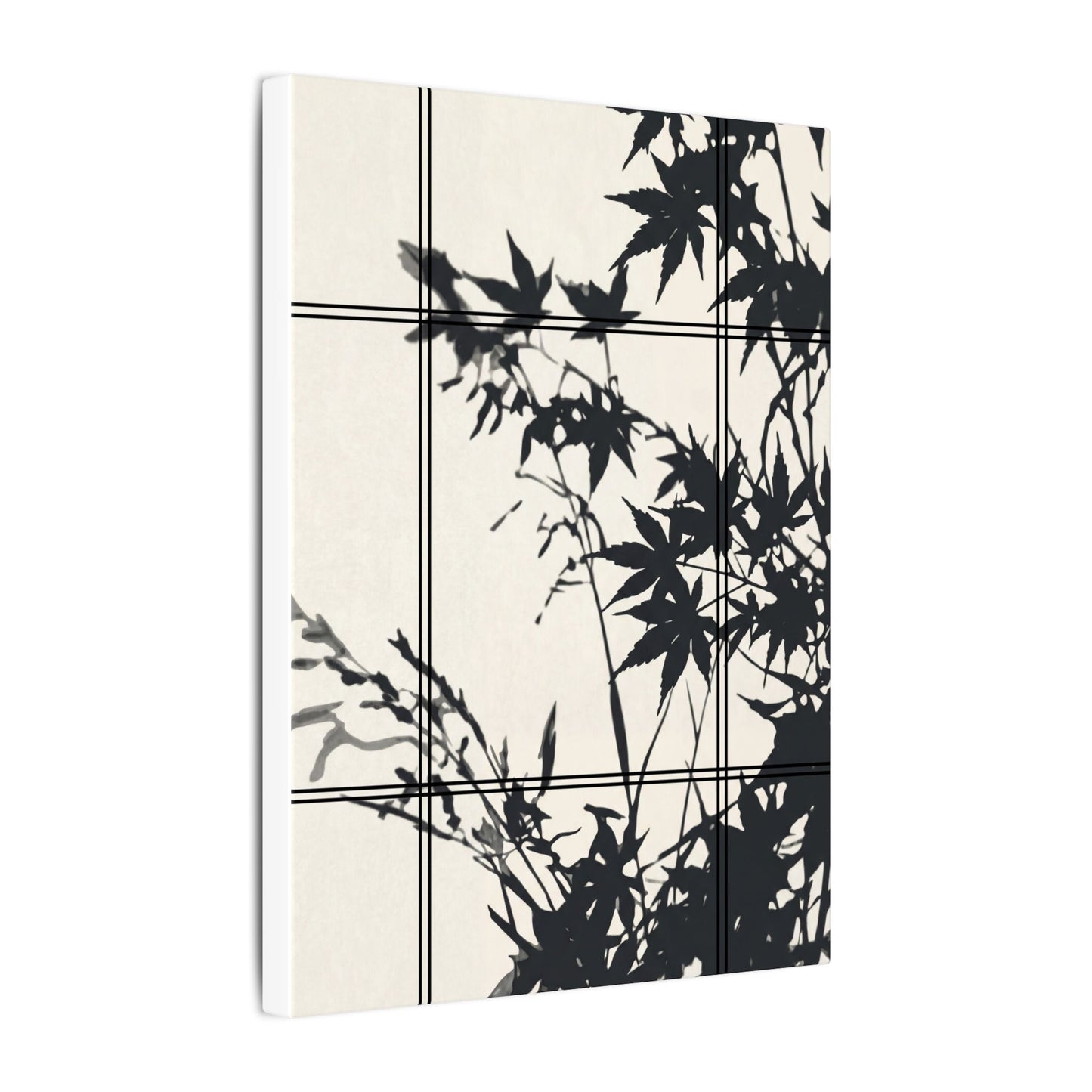 Shoji Screen Canvas Art | Summer Japandi Minimal Line Art