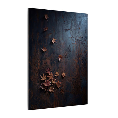 Moonlight Rust Patina Canvas Art - Dark Japandi Mono No Aware