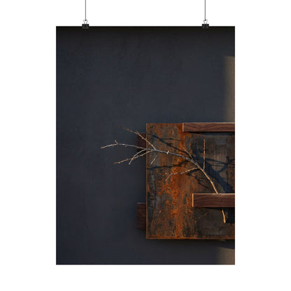 Ma Rust Patina Wall Art Print - Dark Japandi Dark Texture Art Print
