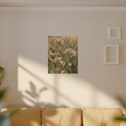Summer Dried Flowers Minimal Line Canvas Art | Cozy Decor