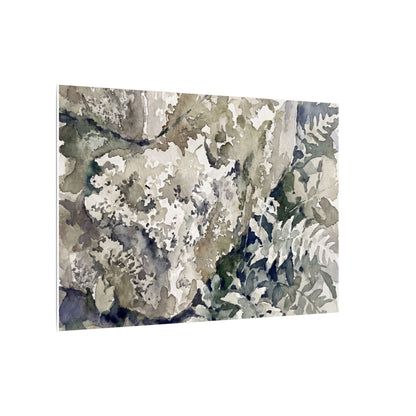 Stone Lantern Watercolor Canvas Art | Elegant Japandi Art