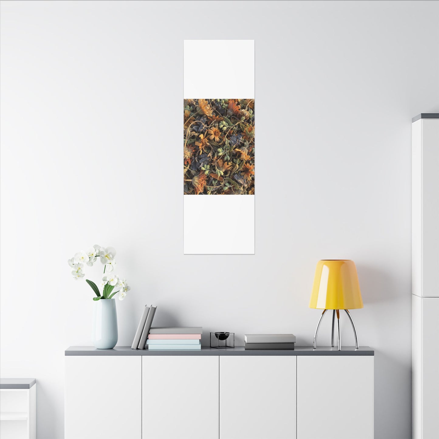 Spring Dried Flowers Japanese Pattern Canvas Art | Warm Decor