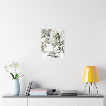 Elegant Stone Lantern Canvas Art - Watercolor Japandi