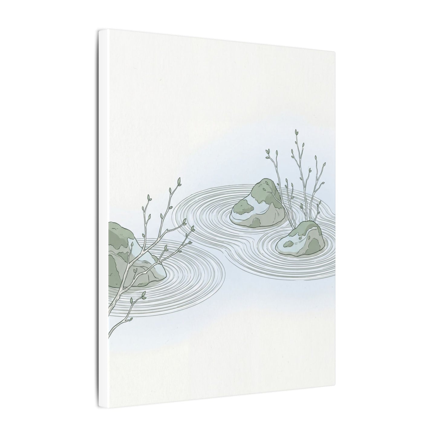 Moonlight Rock Garden Canvas Art - Japandi Ma