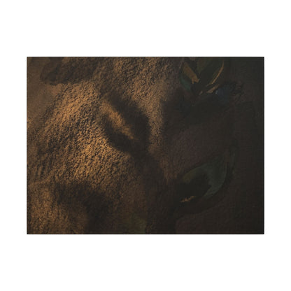 Candlelight Shadow Play Canvas Art - Dark Japandi Ma