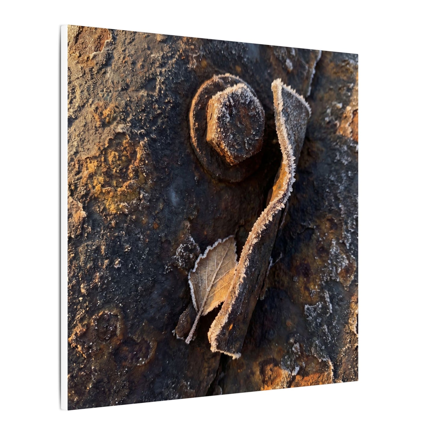 Moody Rust Patina Canvas Art - Moody Minimal Dark Japandi