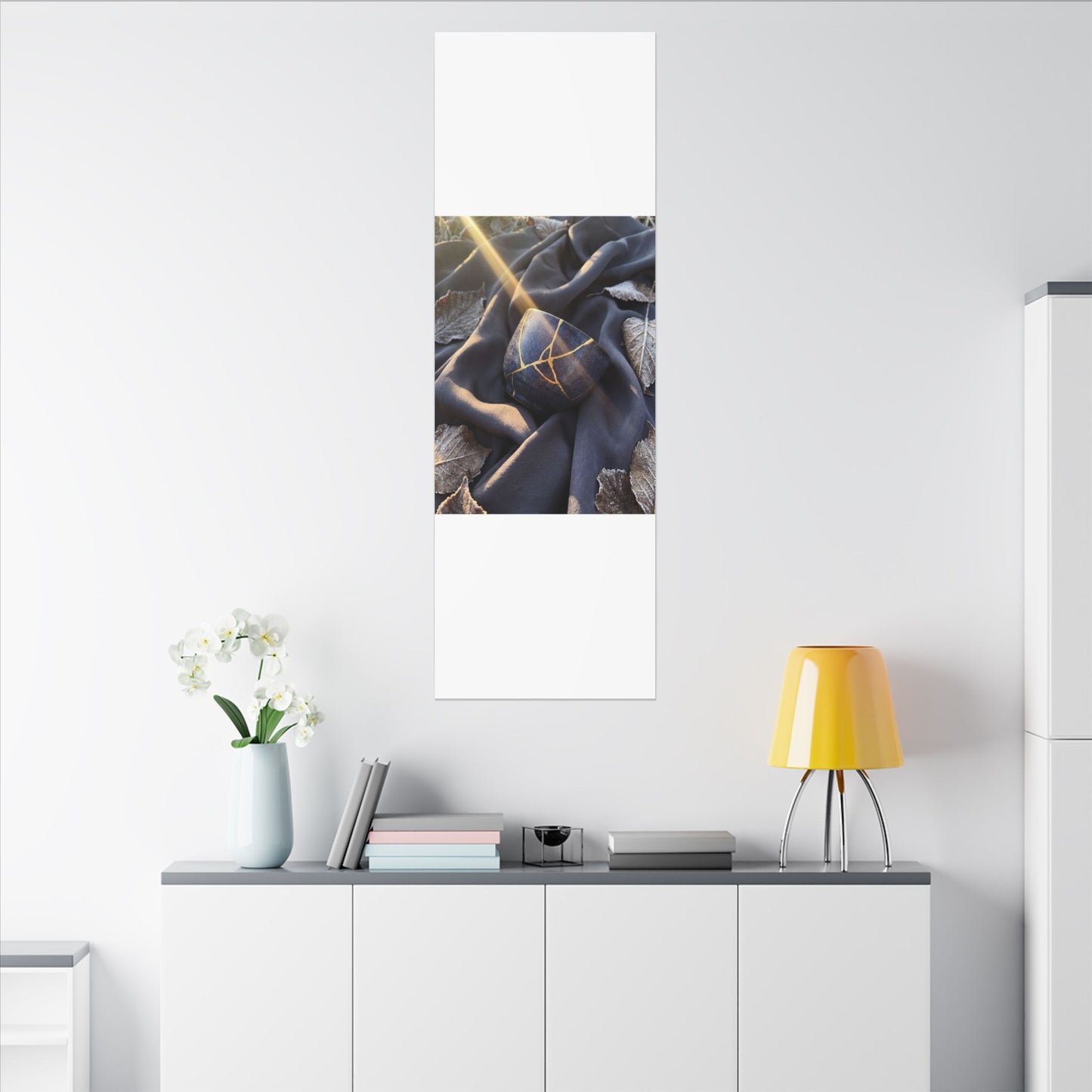 Winter Silk Drape Gold Repair Canvas Art | Artful Decor