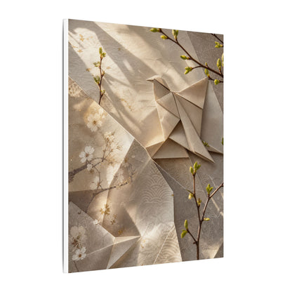 Golden Hour Paper Fold Canvas Art - Japandi Fukinsei