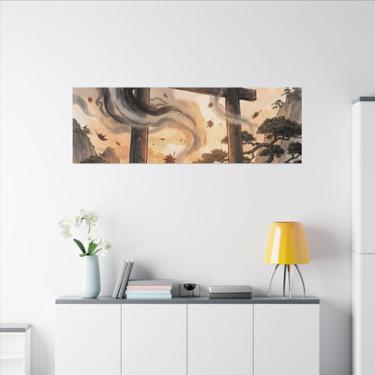 Torii Gate Ukiyo E Inspired Canvas Art | Serene Zen Art