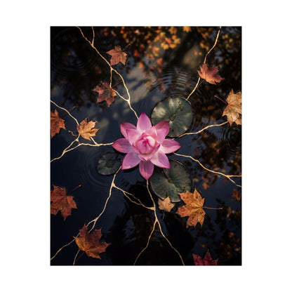 Dappled Lotus Flower Wall Art Print - Kintsugi Ma
