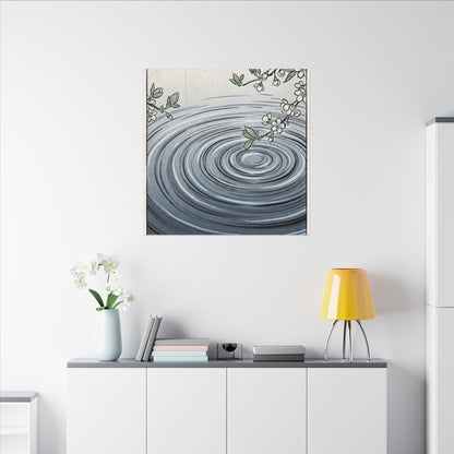 Calm Water Ripple Canvas Art - Ukiyo E Inspired Zen