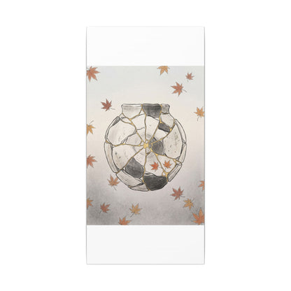 Japandi Broken Pottery in Dawn | Minimal Line Canvas Art