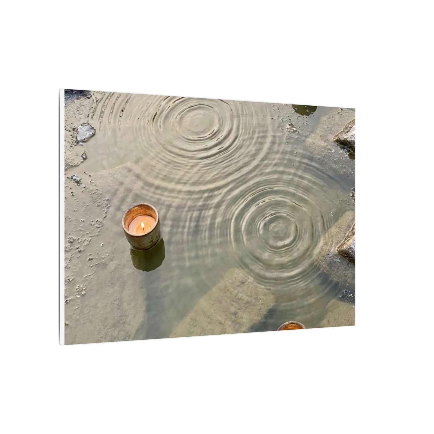 Water Ripple Canvas Art | Winter Japandi Japanese Pattern Art
