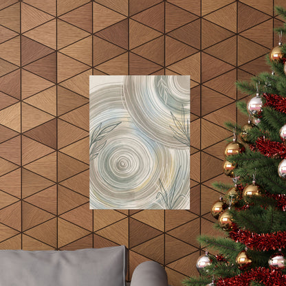 Moonlight Water Ripple Wall Art Print - Japandi Kanso