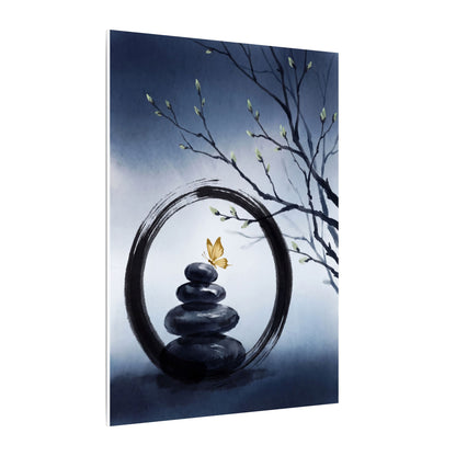 River Stones Spring Canvas Art | Zen Peaceful Design