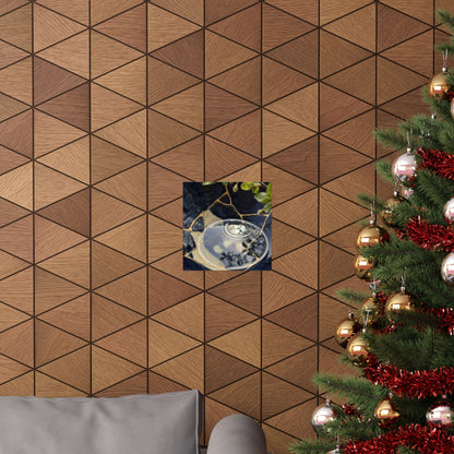Seijaku Water Ripple Wall Art Print - Kintsugi Gold Repair