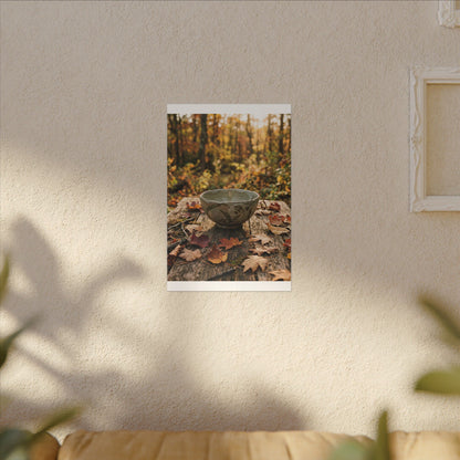 Golden Hour Ceramic Bowl Canvas Art - Japandi Fukinsei