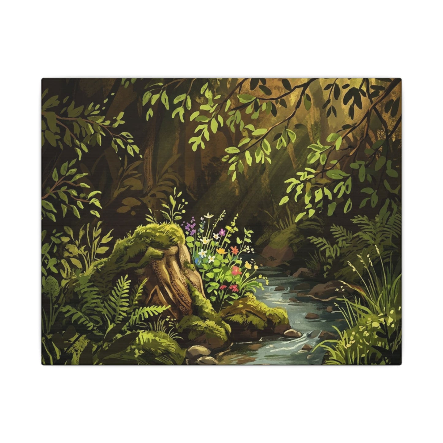Golden Hour Silk Drape Canvas Art - Dark Japandi Datsuzoku