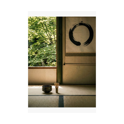 Zen Tea Ceremony in Dappled | Enso Wall Art Print