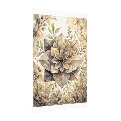 Warm Paper Fold Canvas Art - Watercolor Japandi