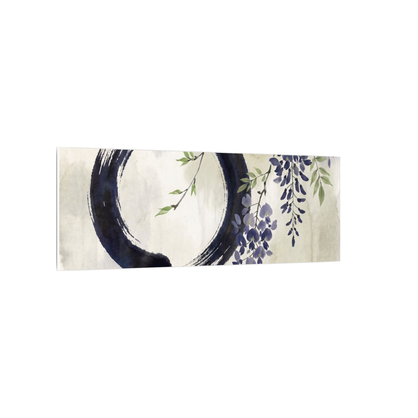 Wisteria Enso Canvas Art | Serene Zen Art