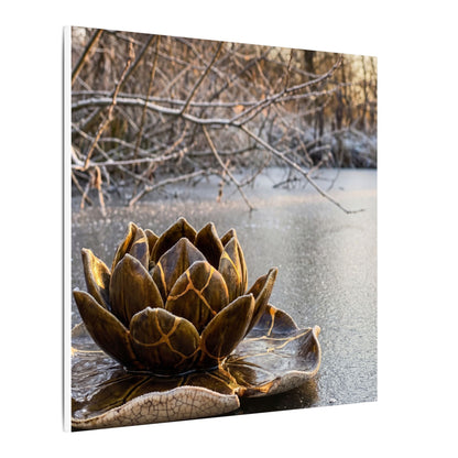 Lotus Flower Gold Repair Canvas Art | Beautiful Kintsugi Art