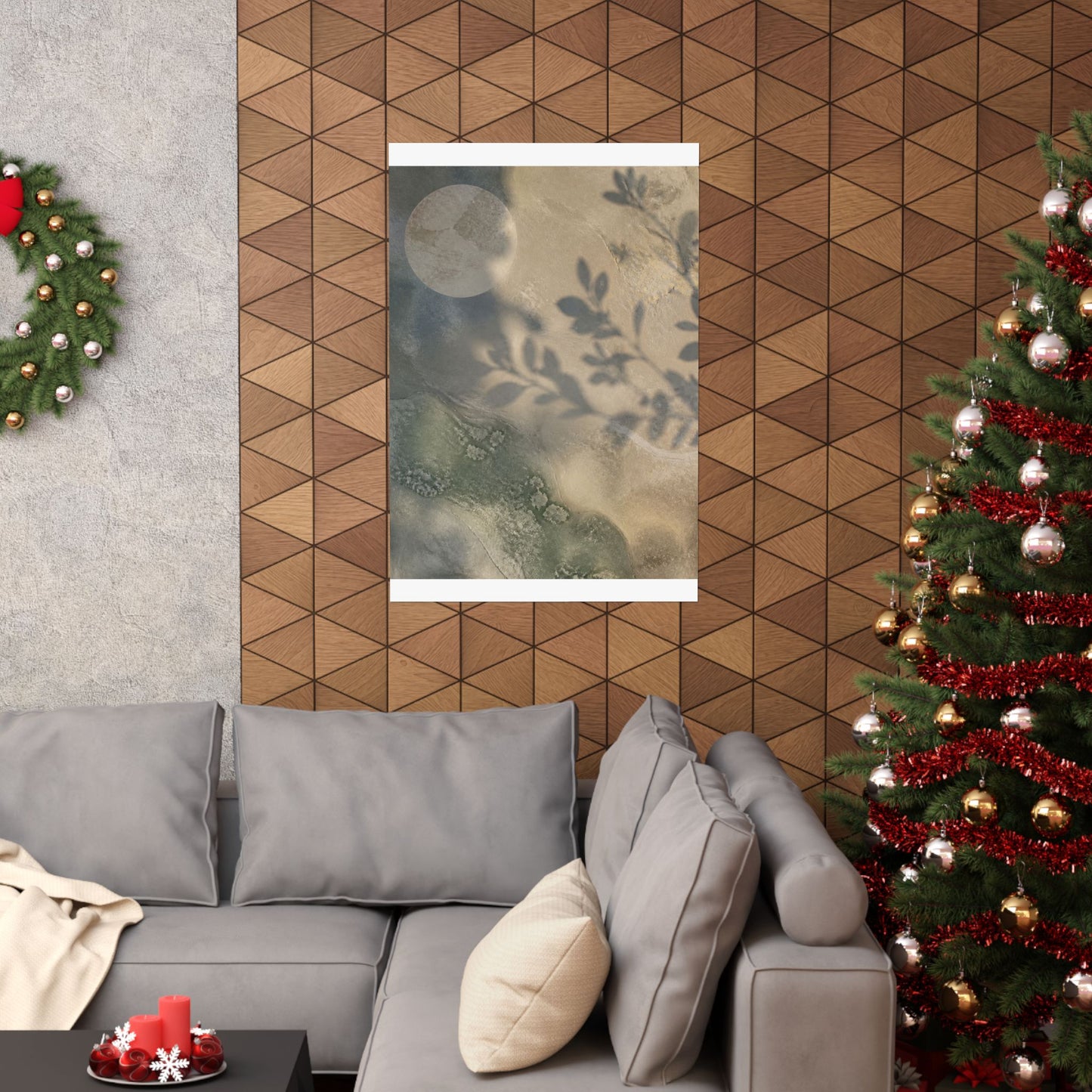 Winter Shadow Play Texture Wall Art Print | Cozy Decor