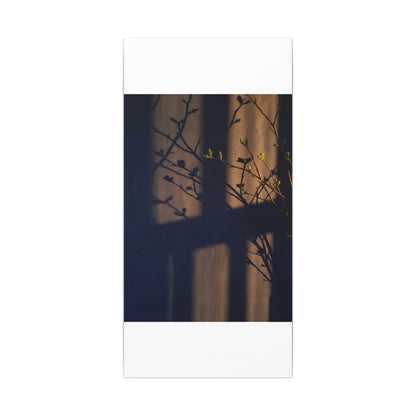Shadow Play Canvas Art | Spring Dark Japandi Shadow Zen Art