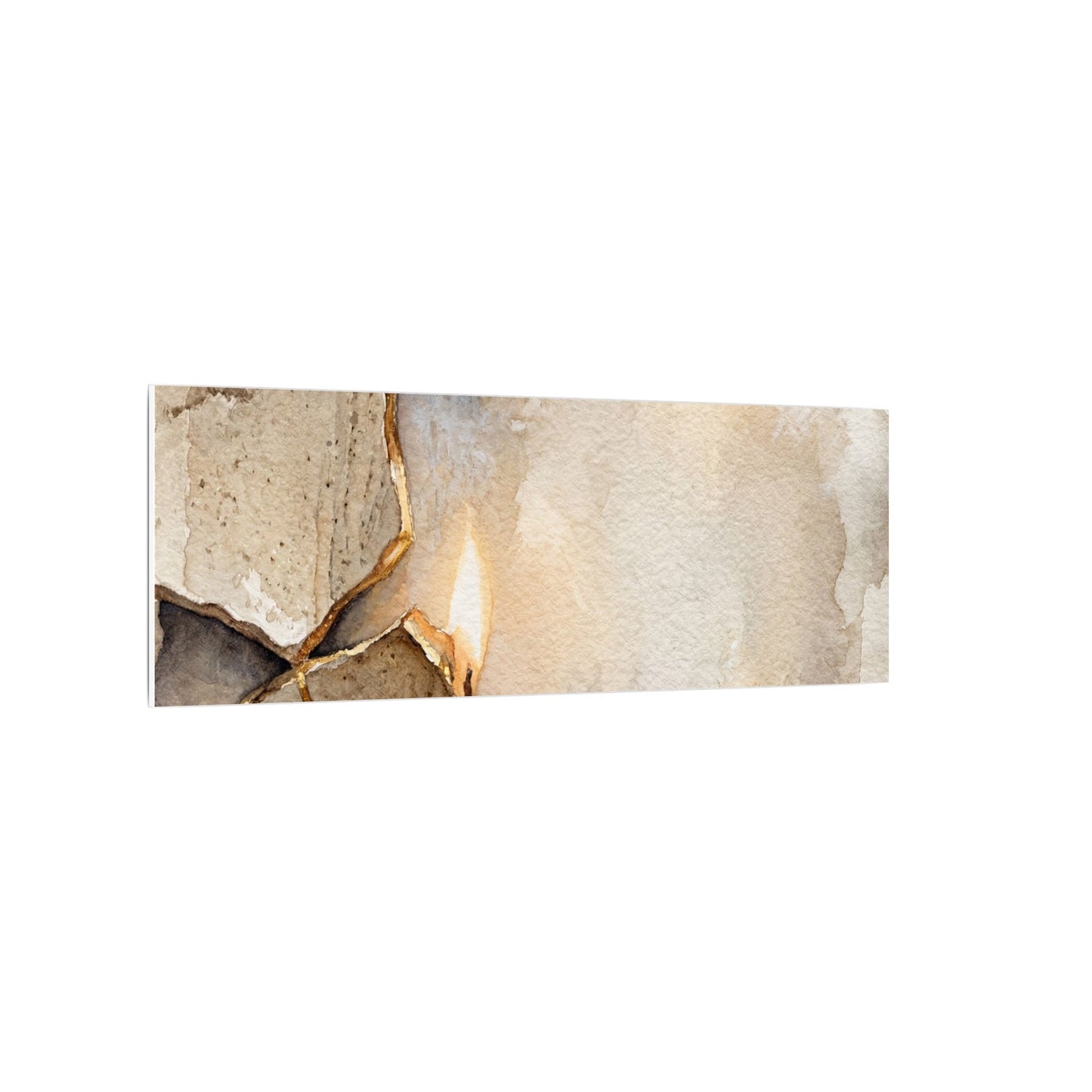 Broken Pottery Winter Canvas Art | Japandi Warm Design