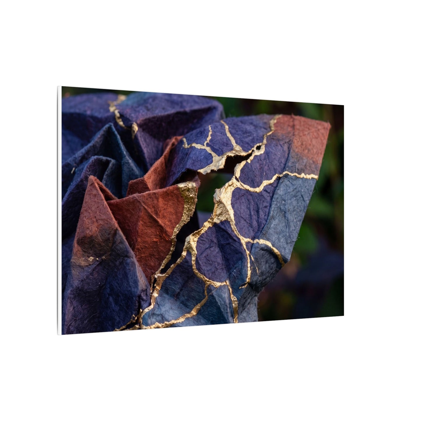 Philosophical Paper Fold Canvas Art - Gold Vein Kintsugi