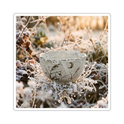 Winter Ceramic Bowl Japanese Pattern Sticker | Neutral Decor