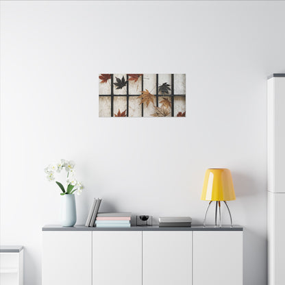 Japandi Shoji Screen in Overcast | Texture Canvas Art