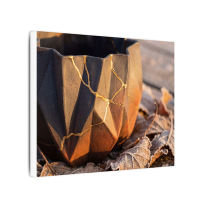 Paper Fold Gold Repair Canvas Art | Philosophical Kintsugi Art