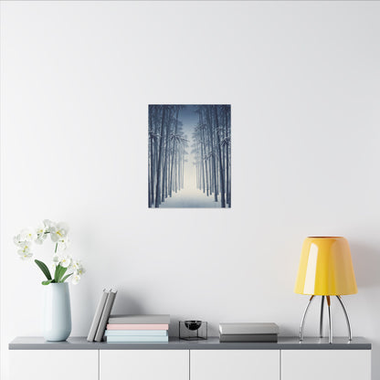 Bamboo Grove Canvas Art | Winter Zen Ukiyo E Inspired Art