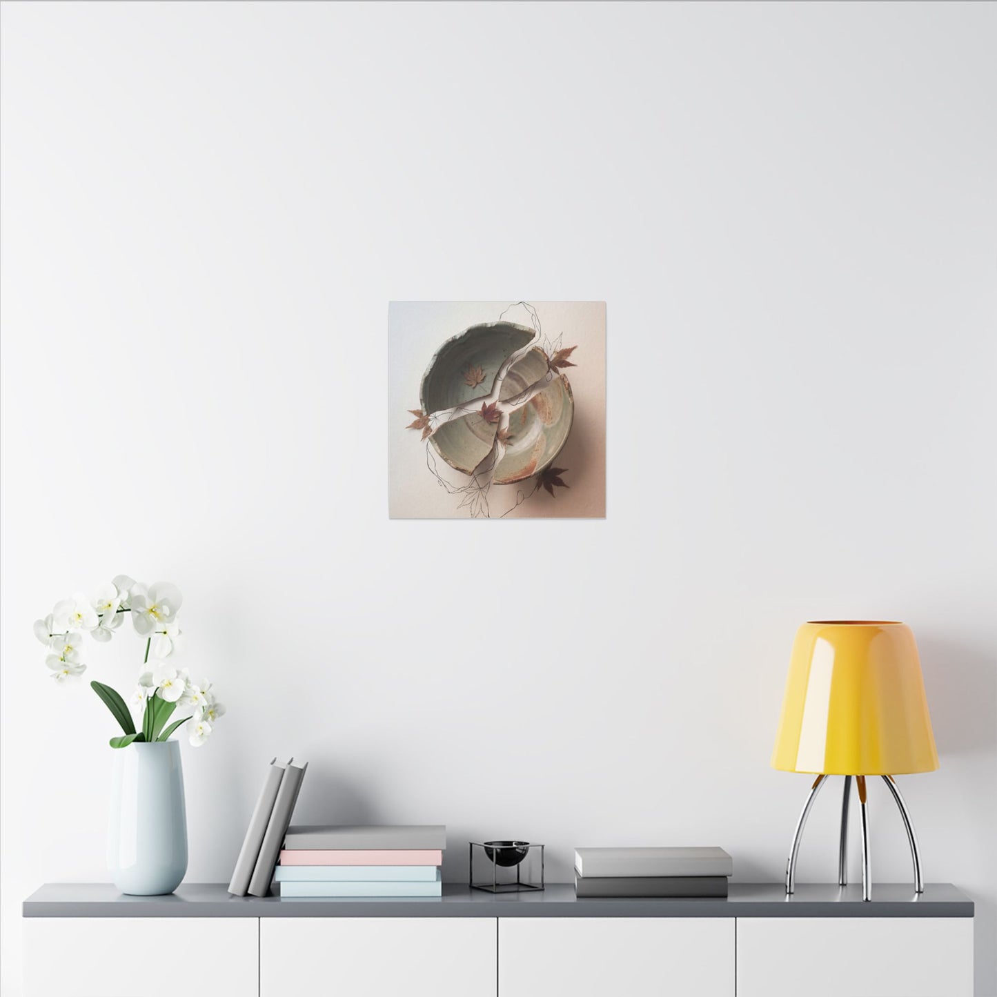 Dawn Ceramic Bowl Canvas Art - Japandi Fukinsei