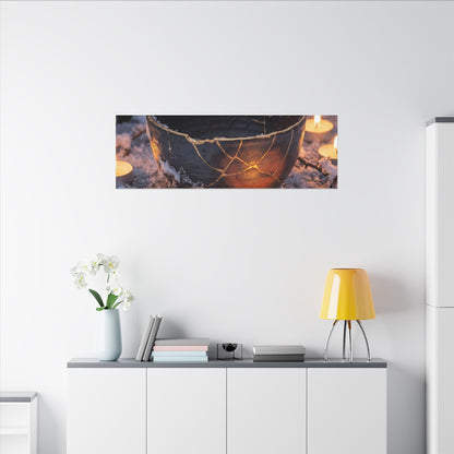 Ceramic Bowl Gold Repair Canvas Art | Beautiful Kintsugi Art