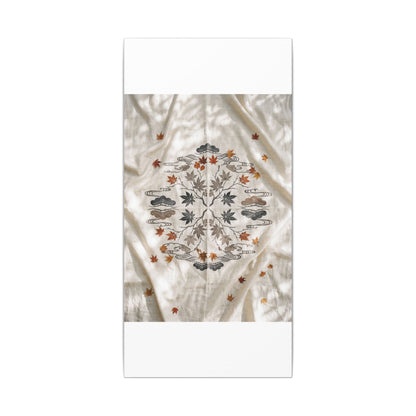 Elegant Silk Drape Canvas Art - Japanese Pattern Japandi