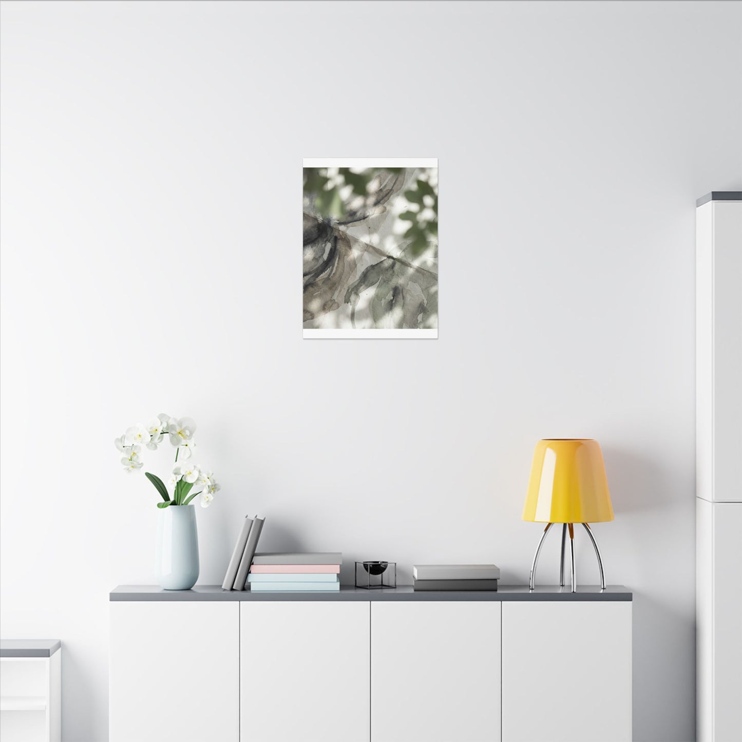 Spring Paper Fold Watercolor Canvas Art | Warm Decor