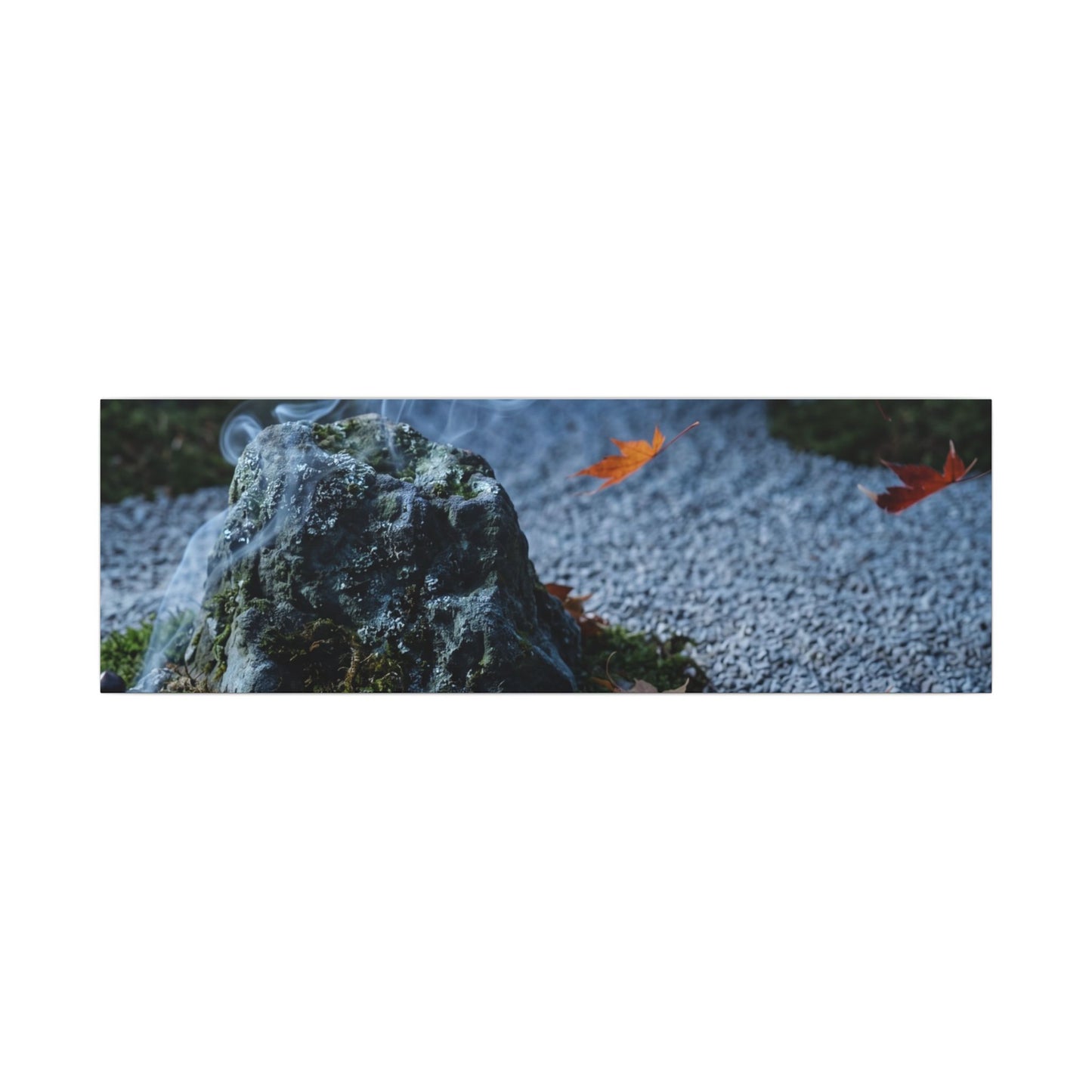 Autumn Incense Smoke Karesansui Canvas Art | Calm Decor