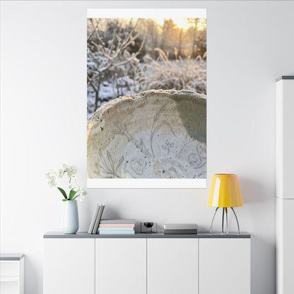Ceramic Bowl Canvas Art | Winter Japandi Minimal Line Art