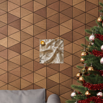 Warm Silk Drape Wall Art Print - Japanese Pattern Japandi