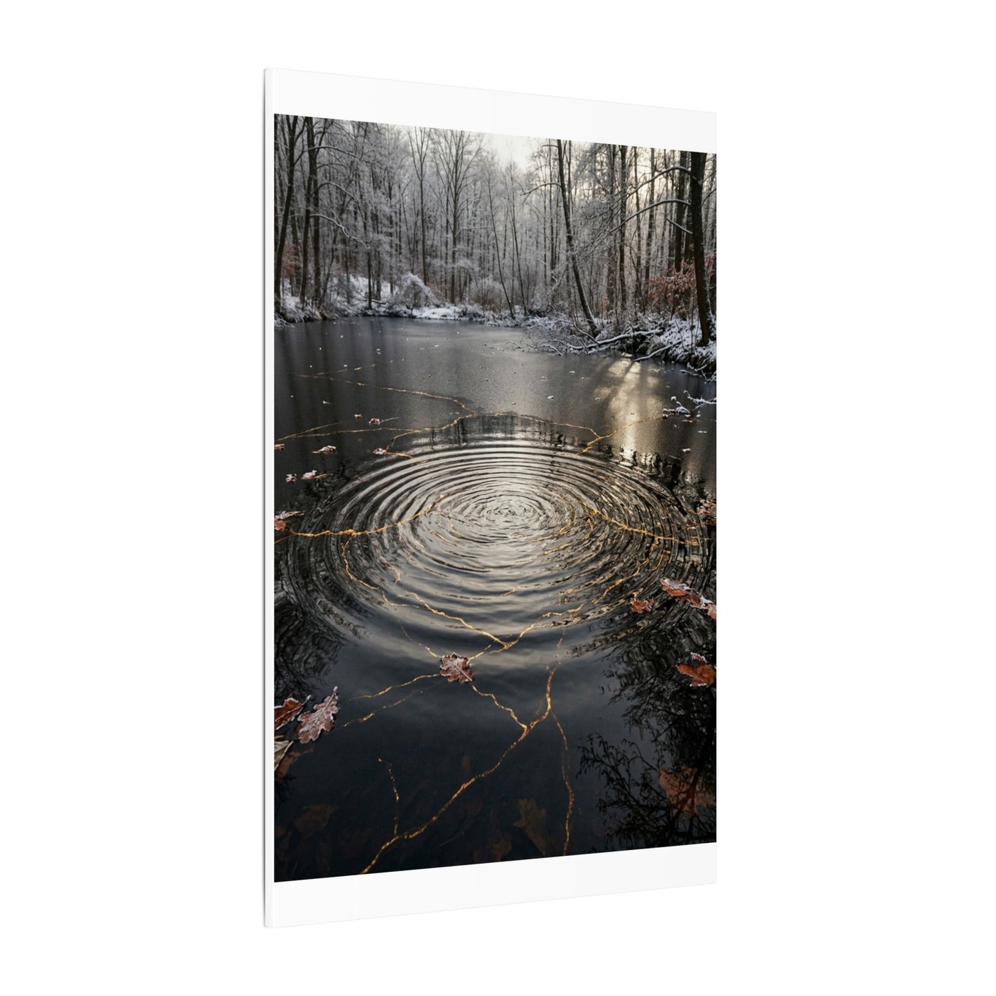 Water Ripple Broken Beauty Canvas Art | Artful Kintsugi Art
